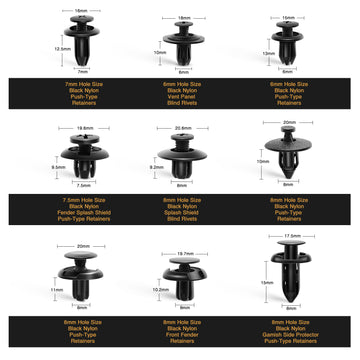 190 Pcs Car Retainer Retaining Clips For Toyota, Honda, Nissan, Mazda